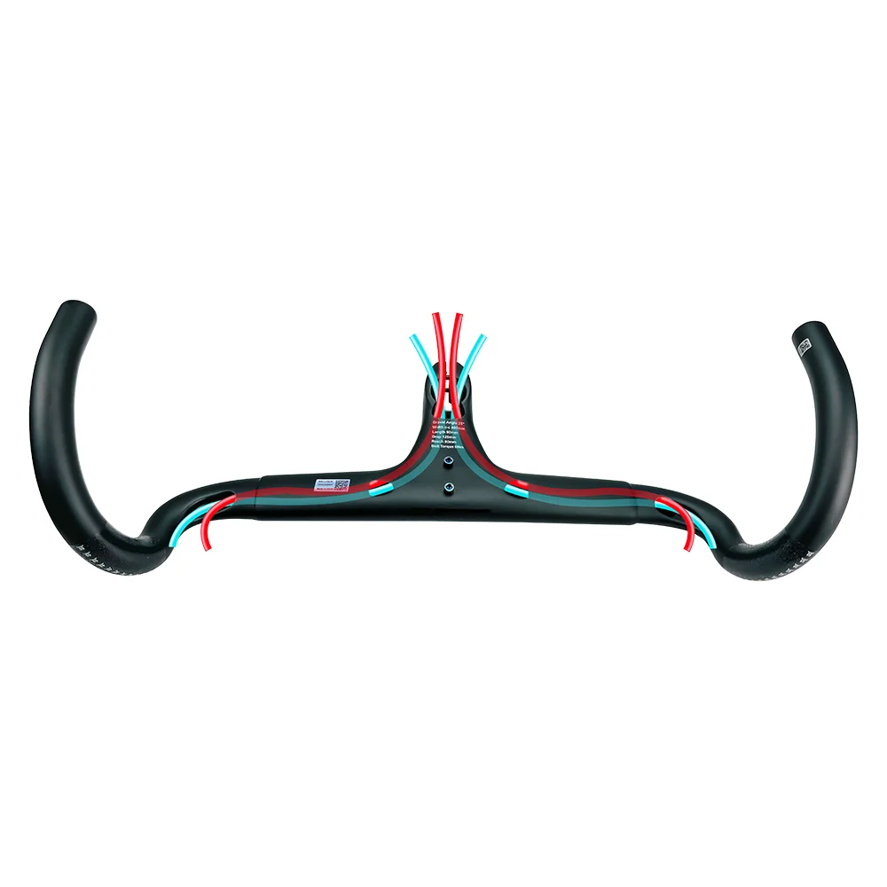 Full internal wiring BALUGOE Gravel Handlebar Carbon fiber Exotropism handle 28.6mm Bicycle Road Bike Handlear 25 degrees