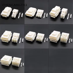 1 Set 2/3/4/6/8/12/15 Pin YL Wire-To-Wire Electrical Car Connector AMP JST Male Female Auto Cable HX45005 Plug With Terminals