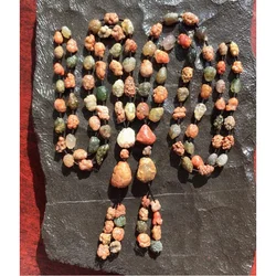 Factory Alashan Gobi Rough Stone Agate Color Fish Roe Necklace