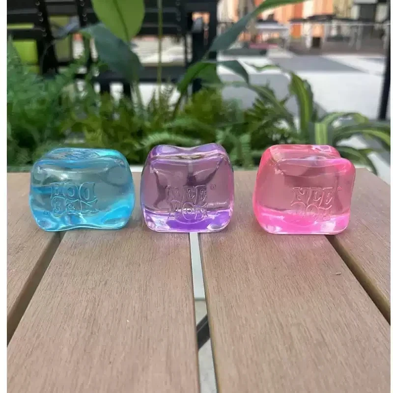 Squishy Needoh Nice Cube Schylling Sensory For Adults Kids Blue Purple Pink Anxiety Calming Tool For Office Home School
