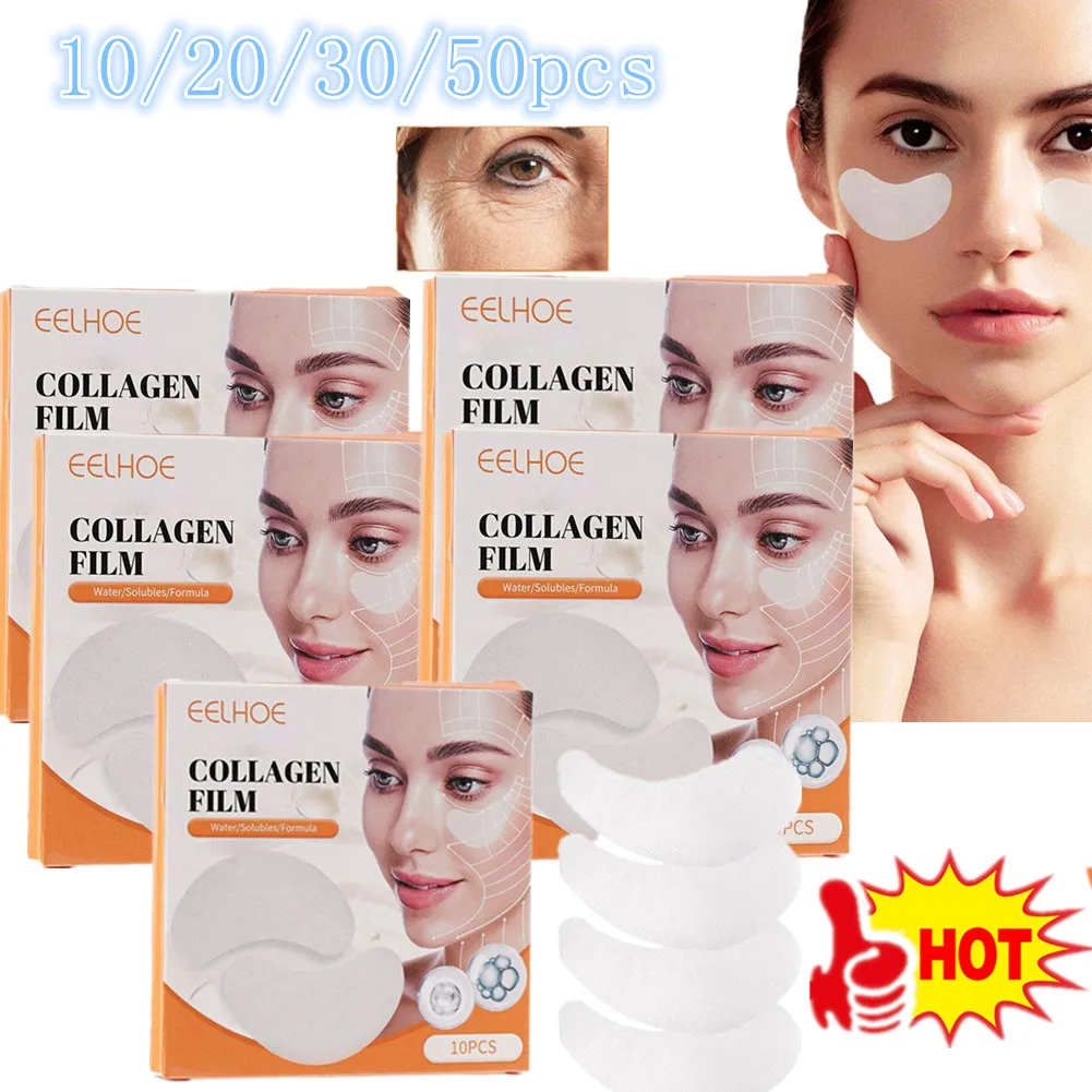 Lot Collagen Film Korea Collagen Soluble Patches Film Anti Aging Eye Mask Wrinkles Remover Moisturizing Face Lifting