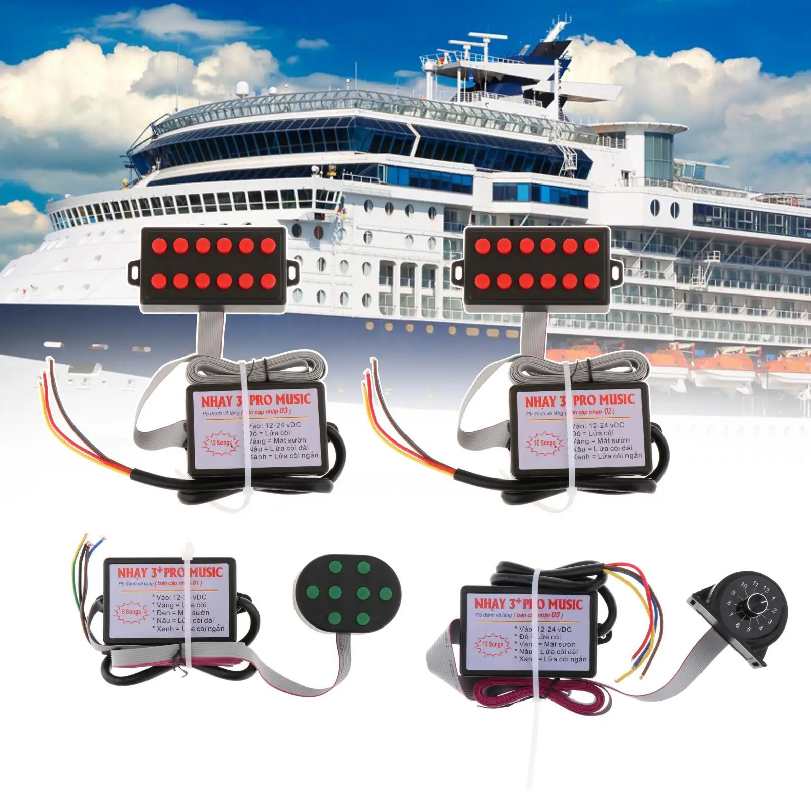 

Контроллер автомобильного звукового сигнала Регулируемые уровня громкости Премиум Универсальный Удобный Водонепроницаемый Простая установка Электрический звуковой сигнал