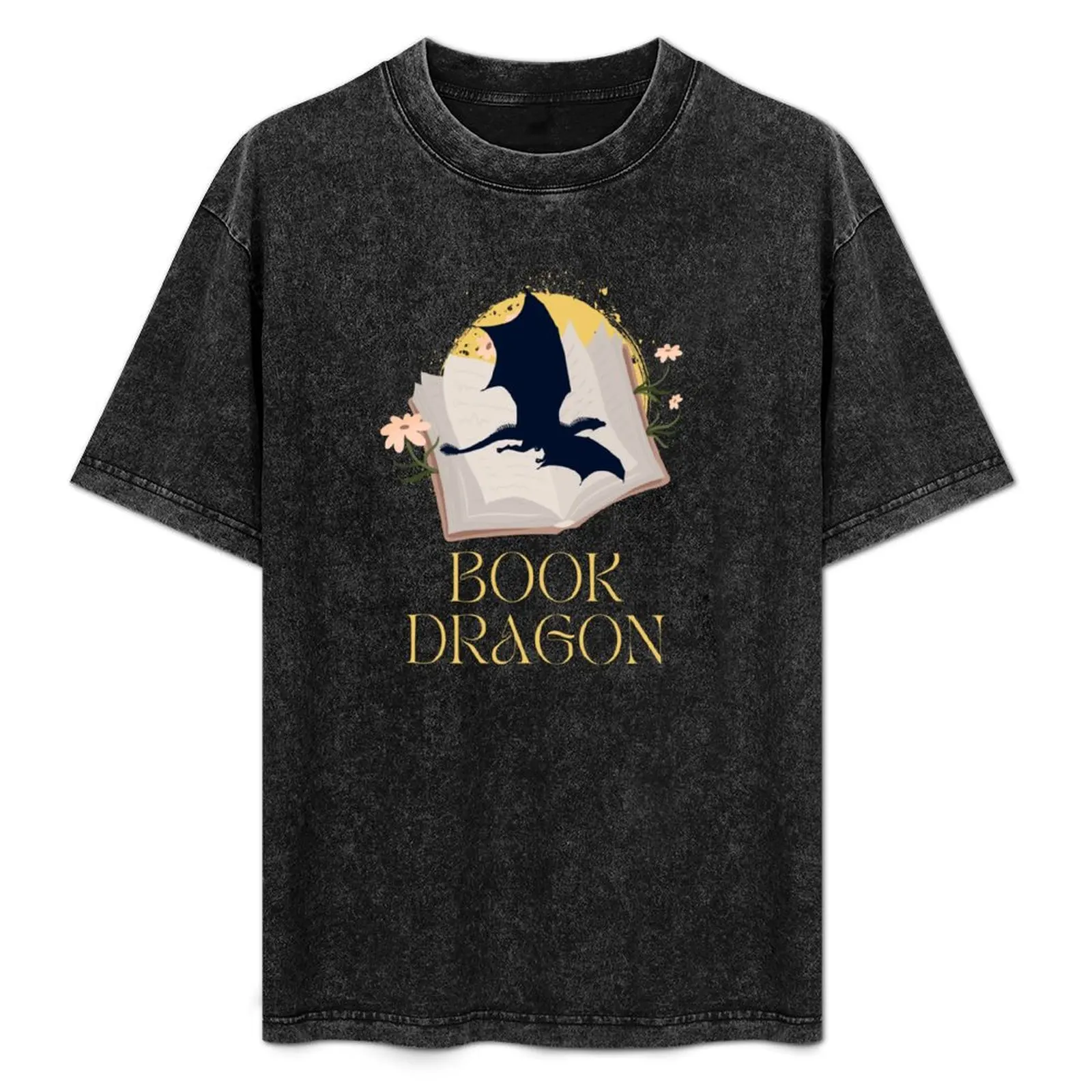 

Book Dragon T-Shirt Holiday Simple Tee Shirt
