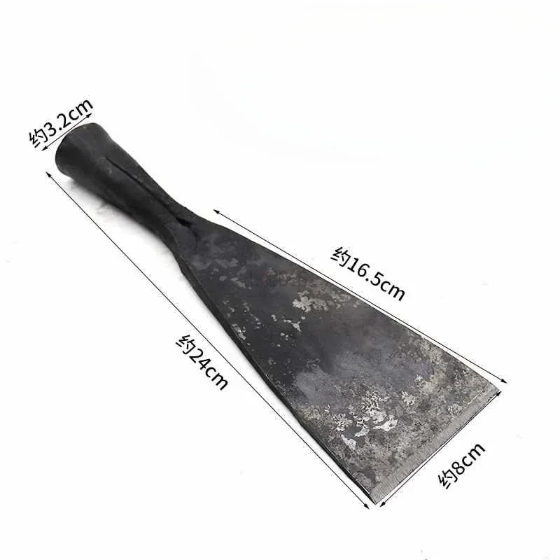 Old Style Flat Chisel Handmade Forging Sticking Steel Technology Woodworking Industrial Grade Flat Chisel Shovel Chisel Tool DIY