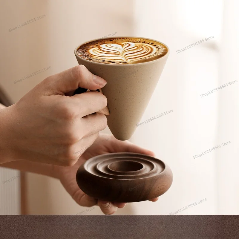 For Ceramic Coffee Cup Set, Coarse Ceramic Cup, Ice Cream Cone Cup