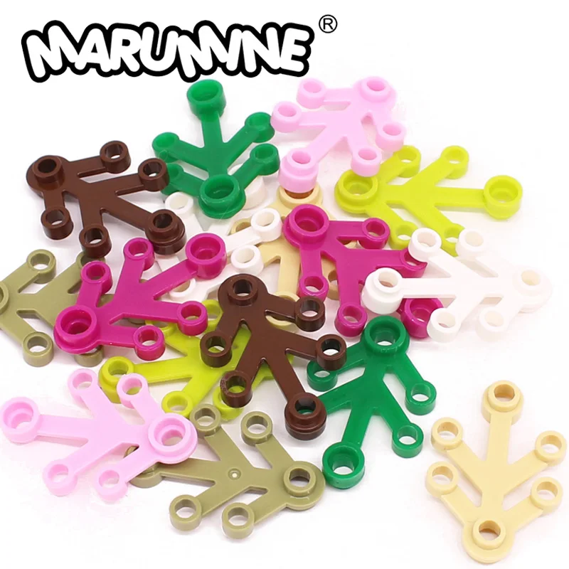 50 Шт. Блоки С Листьями Растений, Совместимые С 2423 Садовыми Пейзажами, Городскими Улицами