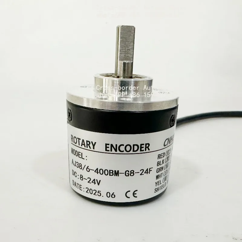 38mm 6mm Shaft Rotary Encoder AB Phase NPN Output 100~2000P/R DC8-24V Industrial Pulse Position Encoder