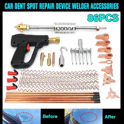 86Pcs Universal Dent Repair Puller Kit Car Body Dent Spot Repair Removal Device Welder Welding Machine Pulling Hammer Tool Kit