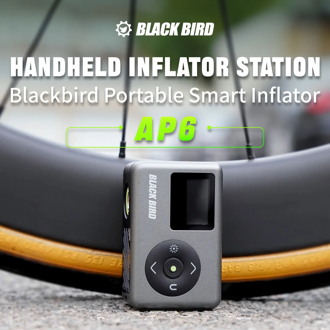 

Портативный интеллектуальный воздушный насос Blackbird AP6, электрический насос для велосипеда, 120 фунтов на квадратный дюйм, эффективный насос, подходит для различных типов клапанов ﻿