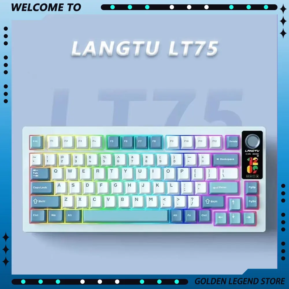 Langtu Lt75 Gaming Keyboard Hotswap RGB Wireless 2.4G 80Keys Mechanical Keyboard Gamer Non-contact Customized Accessories Gifts