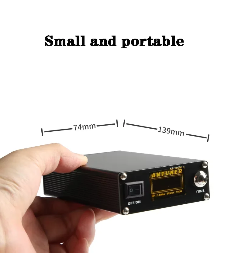 Uniwersalny tuner antenowy AT-100M do automatycznego strojenia Yaesu ICOM Kenwood Xiegu