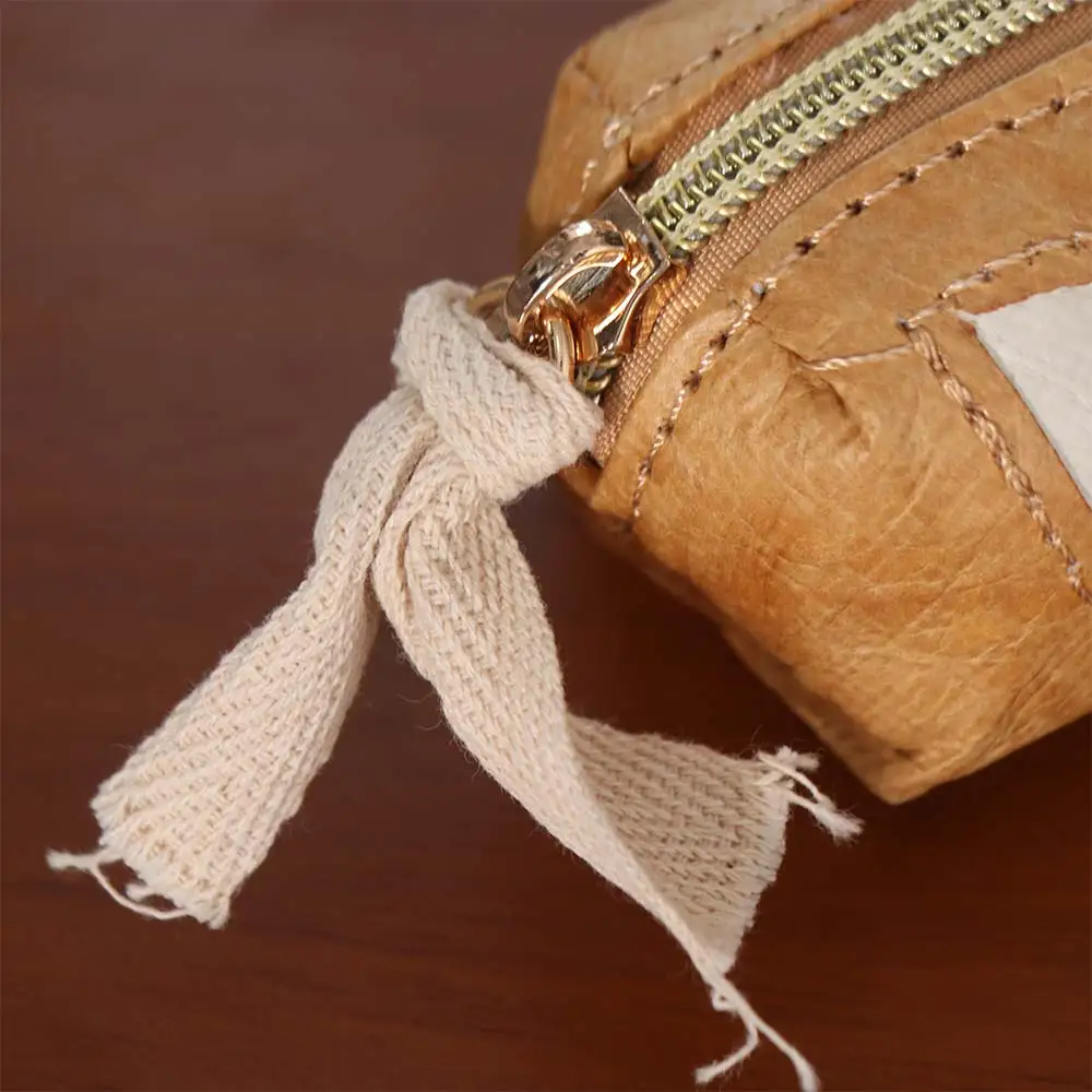 Estuche portátil para lápices de pan francés, bolsa para lápices de papel Dupont con cremallera de gran capacidad, bolsa para marcadores creativos