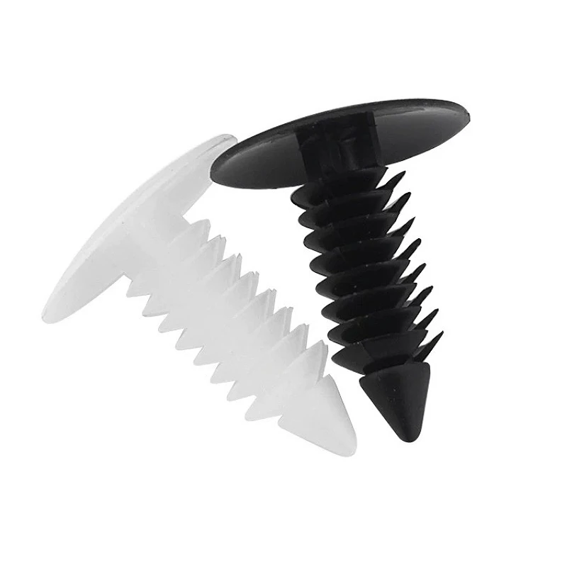 White Black Nylon Plastic Gm Barb Riveted Roof Trunk Interior Board Barb Push Rivet Clips Auto Fasteners