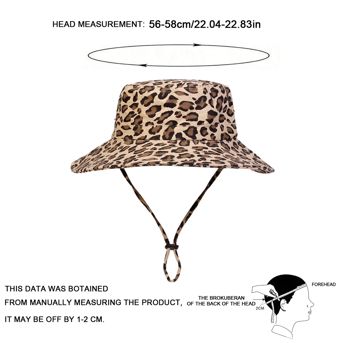 Men Leopard Print Big Brim Bucket Hats Fishermen Caps Outdoor Casual Cap Men Sunscreen Hat Adventure Hat