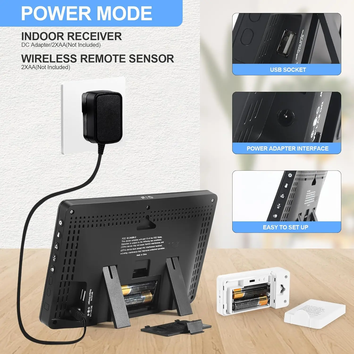 Tuya – Station météo intelligente WIFI, réveil avec écran couleur, moniteur de température et d'humidité intérieure et extérieure, contrôle via application