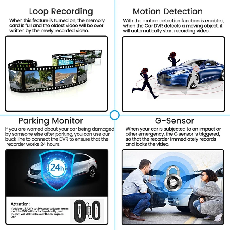 كاميرا داش للرؤية الخلفية ، دعم مسجل تلقائي ، مسجل فيديو ، من من من من من من من من الخلف ، P ، FHD
