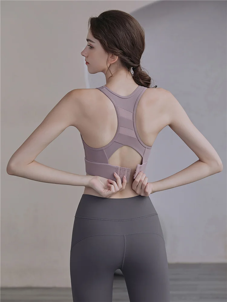 Reggiseno sportivo sottile Top Gilet da yoga Canotta da corsa da donna o Assorbimento Anti-cedimento in un unico pezzo Bella canotta Ba Fitn