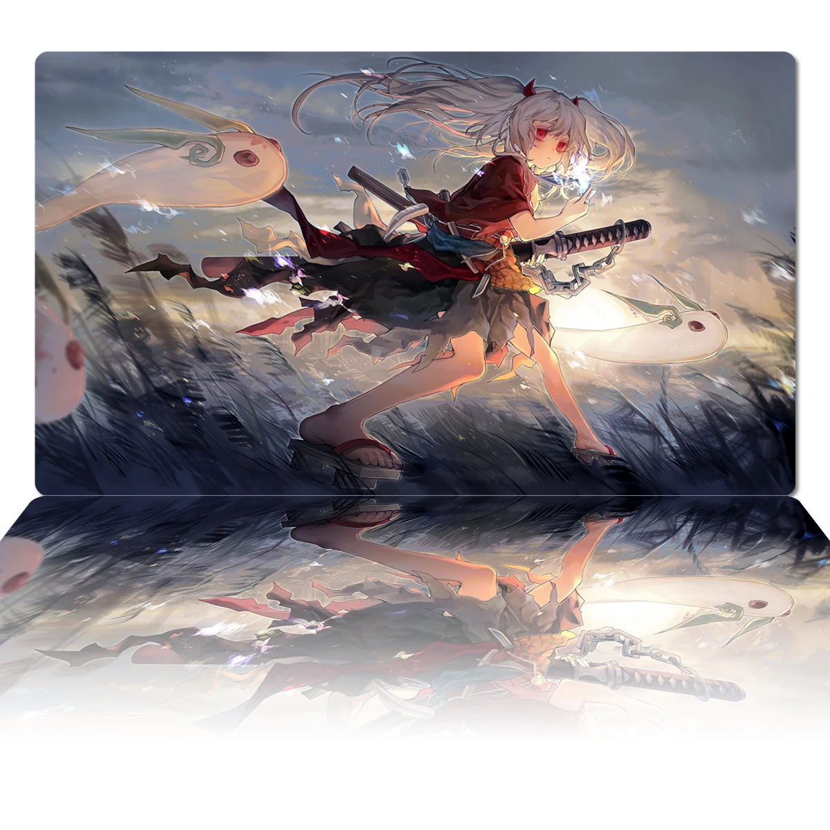 

YuGiOh Ghost Ogre & Snow Rabbit Playmat TCG CCG Настольная игра Duel Trading Карточная игра Коврик для мыши на заказ Резиновый настольный коврик Сумка для зоны