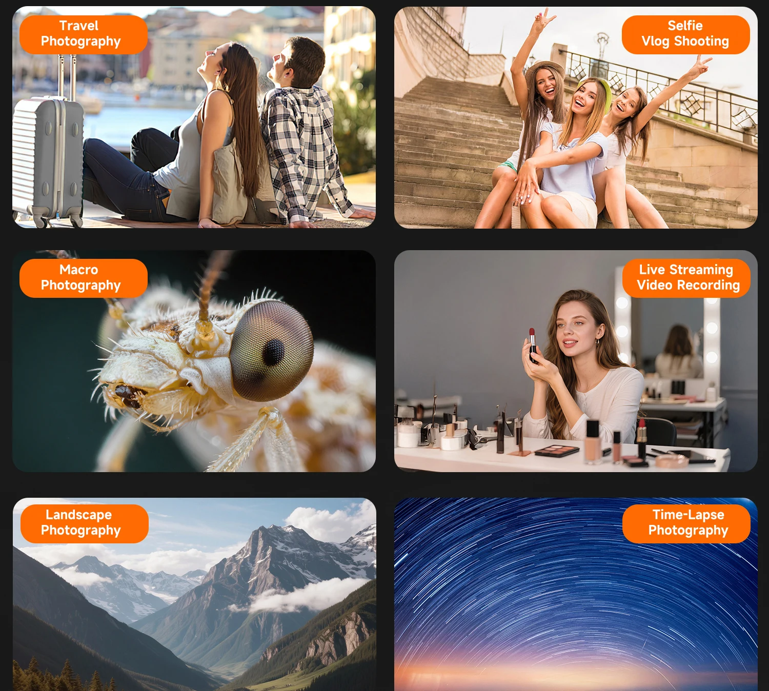 XILETU FM5S Tragbares Stativ, leicht, Reiseständer, Tisch-Video-Mini-Stativ mit 360-Grad-Kugelkopf, Stativ für Kamera – Detail 18