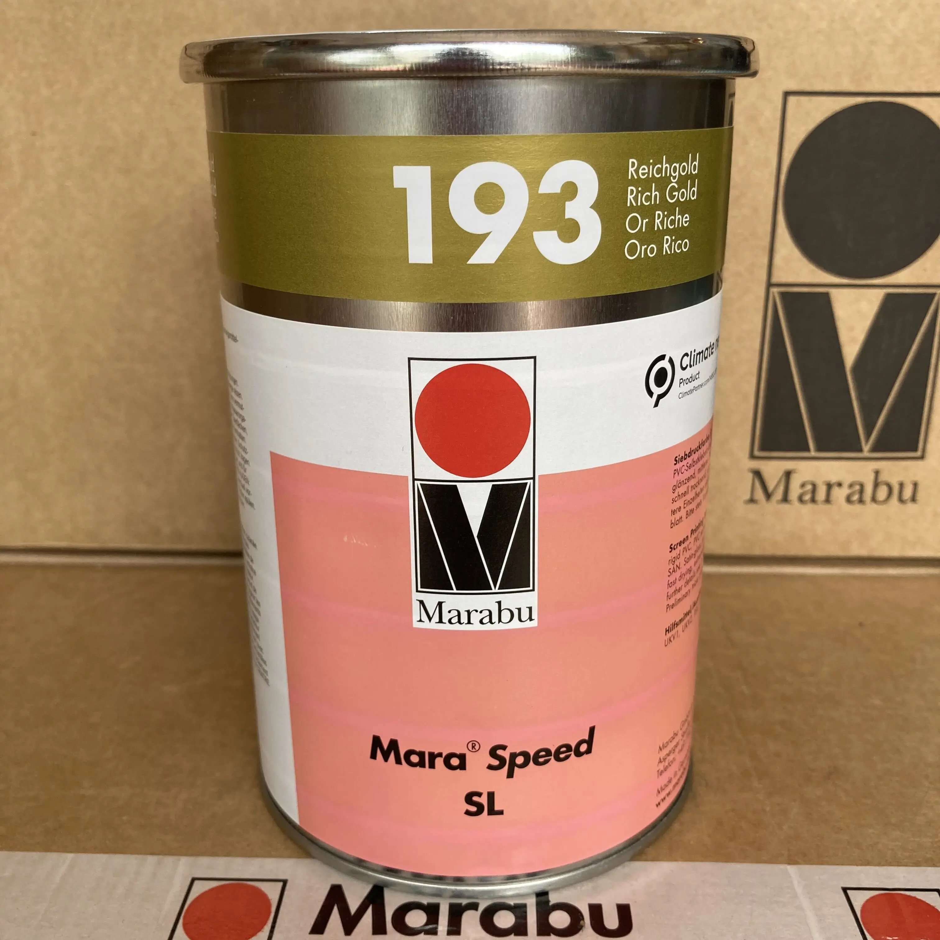 Marabu SL191 Silver SL193 Gold Screen and Pad Printing Ink for Plastics