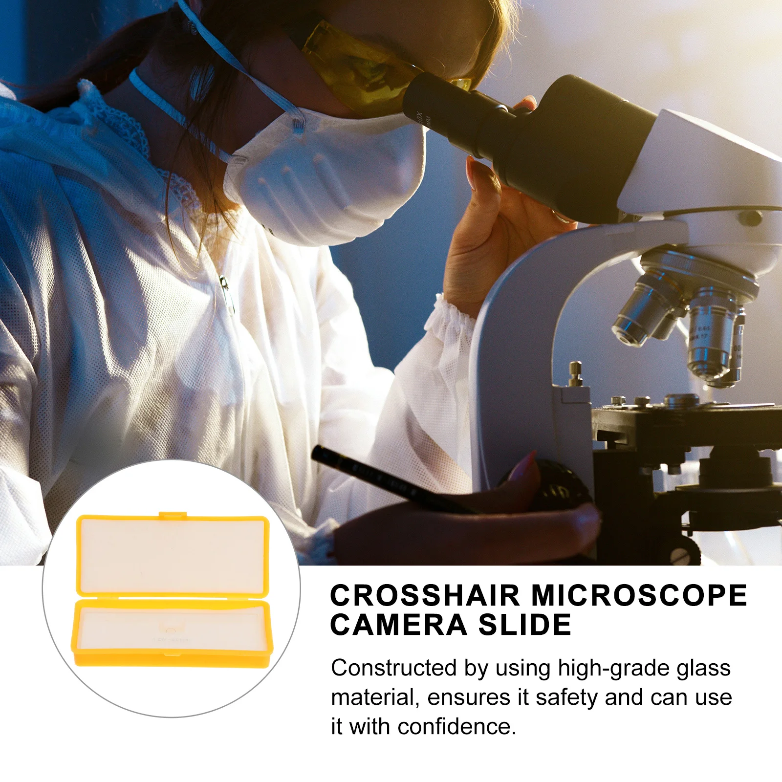 

Microscope Micrometer Calibration Slide High-Grade Glass Durable Accurate Optical Measurement Microscopy Calibration Ruler Slide