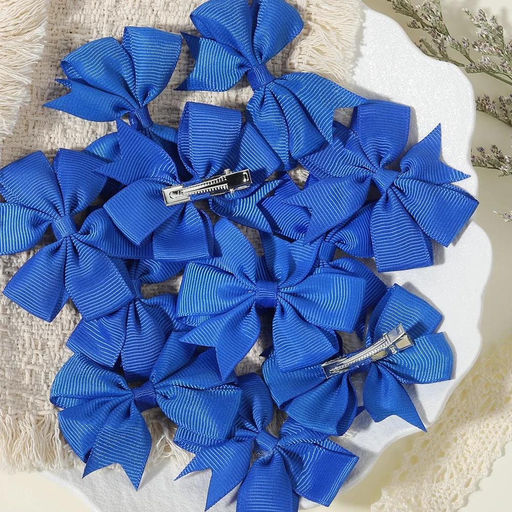 

Набор из 10 штук: заколки-бантики из репсовой ленты для девочек, подходят для повседневного использования, детские аксессуары для волос