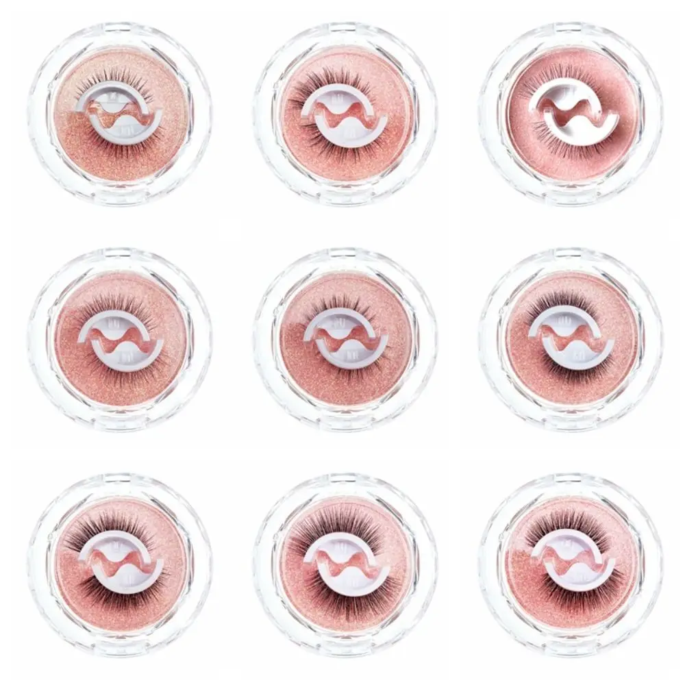 مع شريط احتياطي رموش صناعية ذاتية اللصق تدوم طويلاً مكياج خالي من الغراء رموش صناعية رقيق قابلة لإعادة الاستخدام
