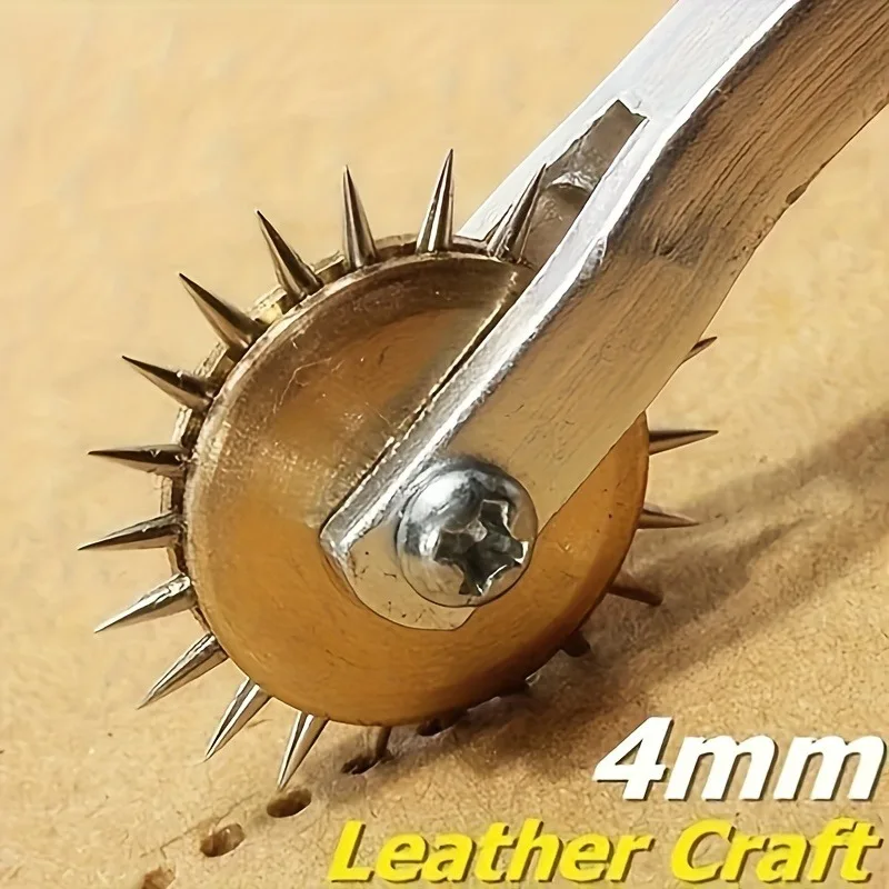 1pc/2pcs Stainless Steel Paper Leather Gear Teeth Scribing Wheel for Overstitch Marking Spacing in Leather Craft and Sewing