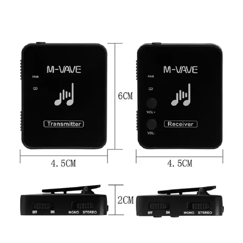 Monitoring 2.4G Professional Wireless Earphone Rechargeable Transmitter Receiver Stereo Mono Recording Digital Sound