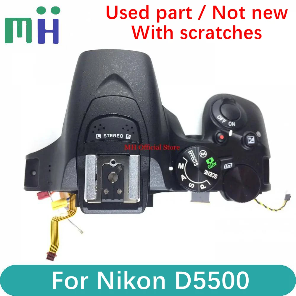 For Nikon D5500 Top Cover Top Case with Button Flex Flash Unit Camera Replacement Repair Part