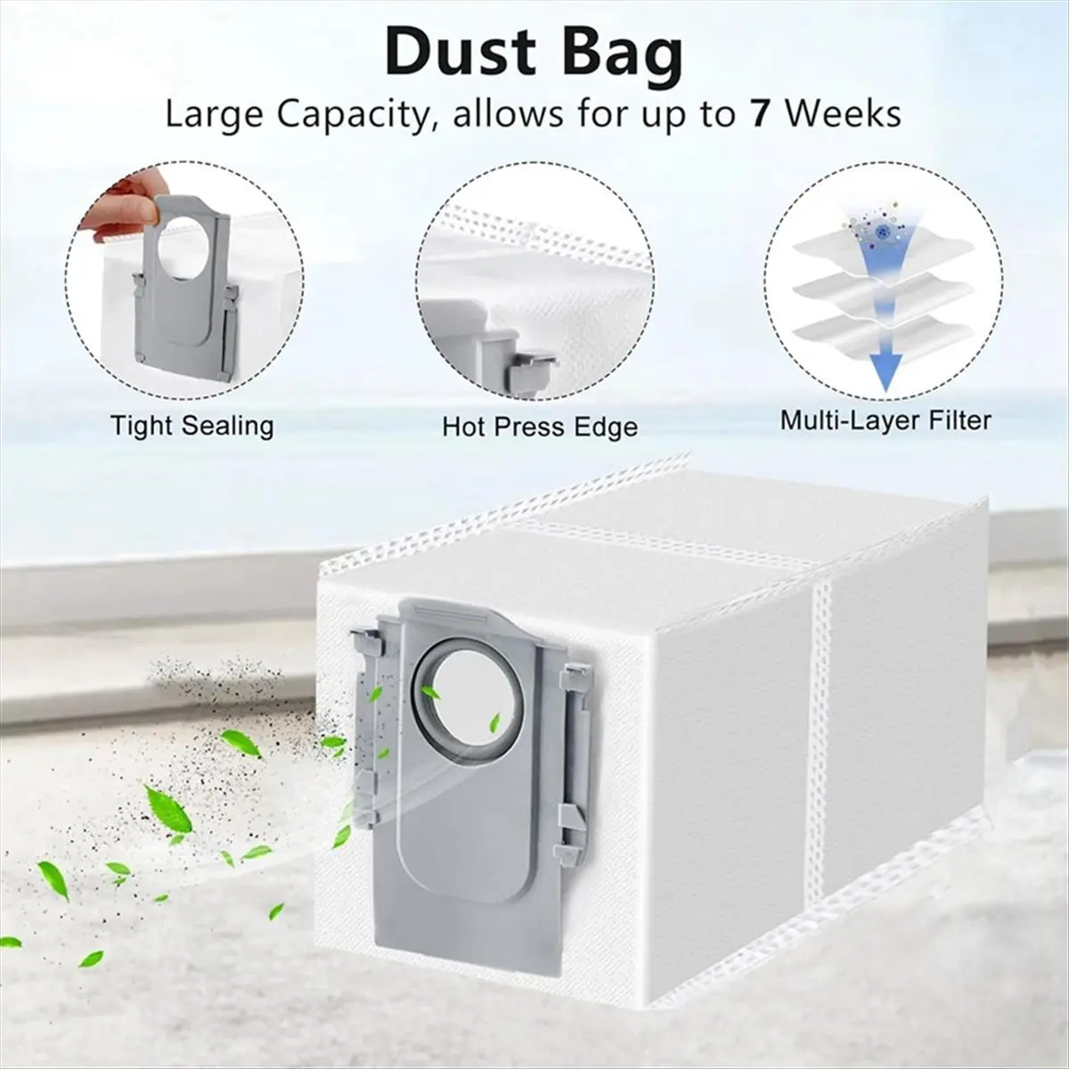 

For Saros 10 Vacuum Cleaner Spare Parts Main Side Brush Mop Cloth Dust Bag Replacement