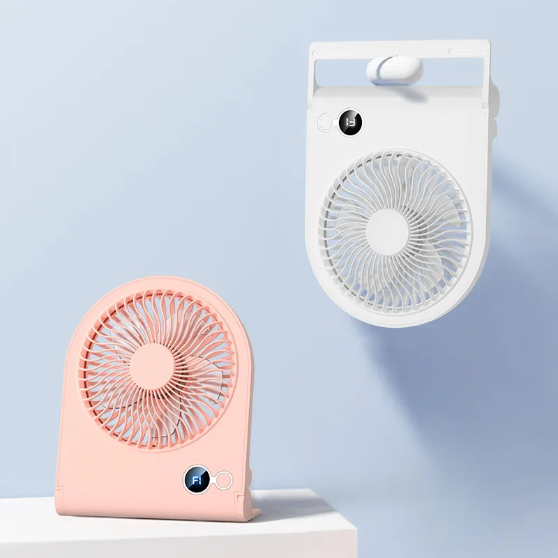 2024 Op Maat Gemaakte Desktop Bureauventilator 2000Mah Oplaadbare Batterij Draagbare Luchtkoeling Mini Ventilator Voor De Zomer