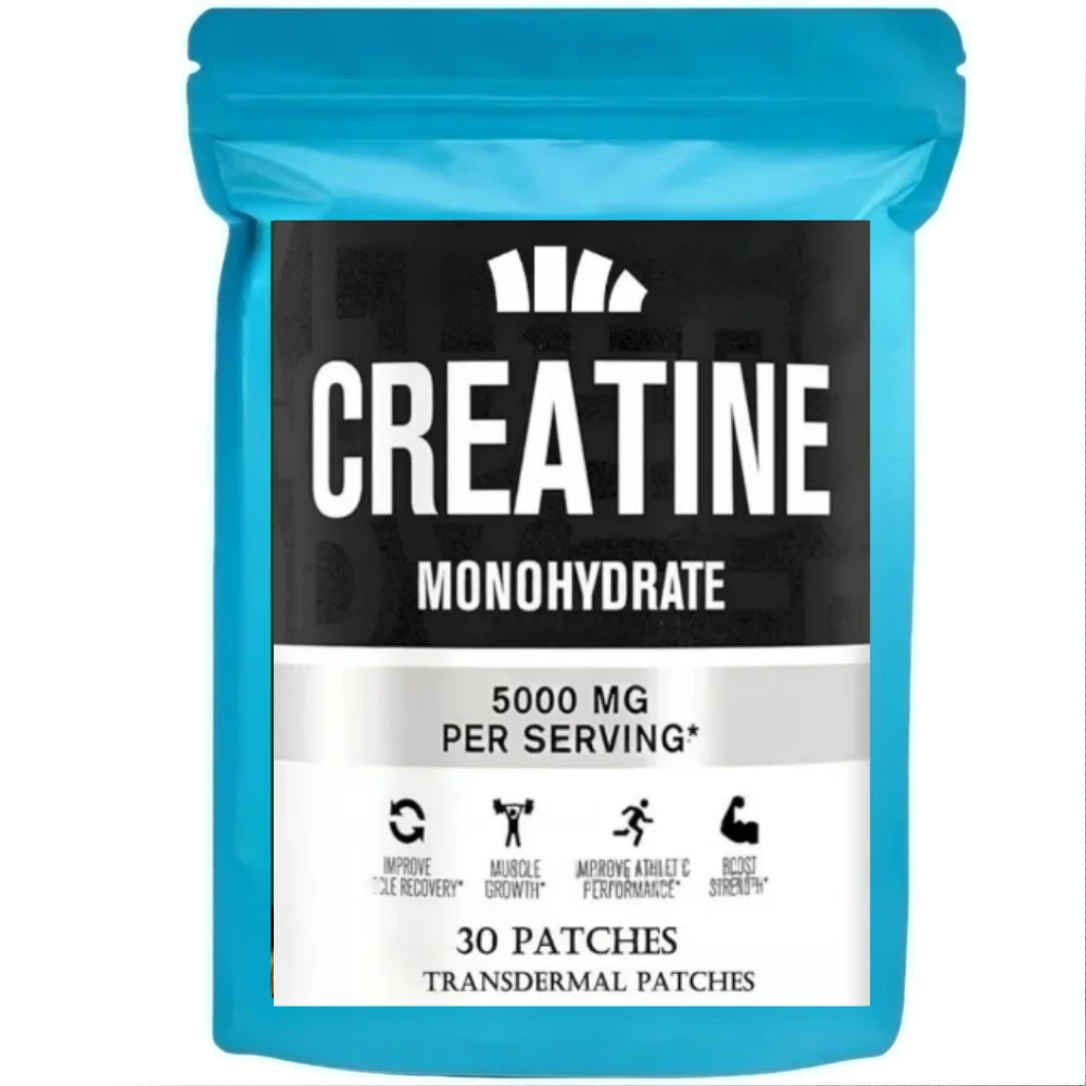 30 Patches Creatine Monohydrate Transdermal Patches Support Lean Muscle Growth, Recovery & And Enhance Athletic Performance