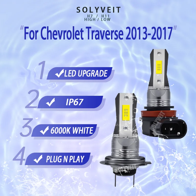

Professional Results, Home Installation: The Beauty of Plug-and-Play LED H7/H11 For Chevrolet Traverse 2013 2014 2015 2016 2017