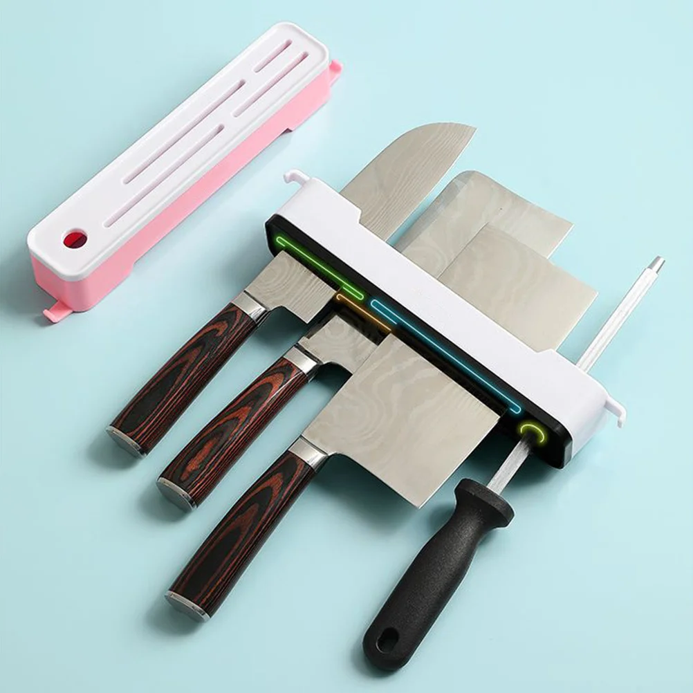 

Cutter Storage Rack Rest Plastic Shelf for Kitchen Pub Bar Home Easy Install No Hole Design Stylish Organizer