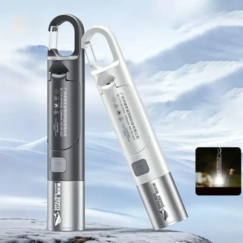 SMILING SHARK Portable LED Flashlight Variable Focus Strong Light Outdoor Camping Fishing Walking Lamp SD-1011A