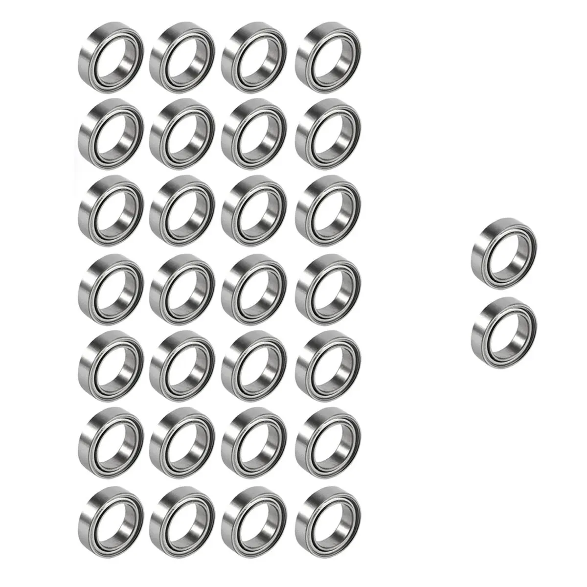 HGHO 30 Pcs 6700ZZ Thin Wall Bearing 10x15x4mm Low Noise Double Shielded Small Bearings