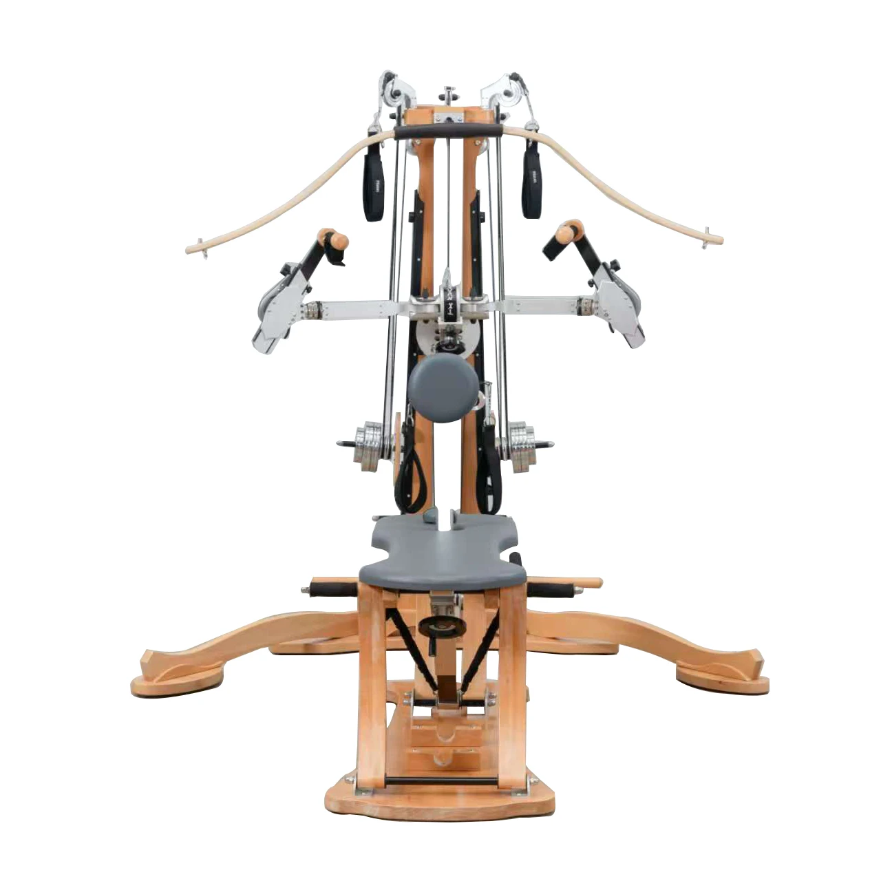 Commercial Portable Gym Equipment Durable Maple Wood Balance Trainer Adjustable Yoga Pilates Gyrotonic Tower for Body Health