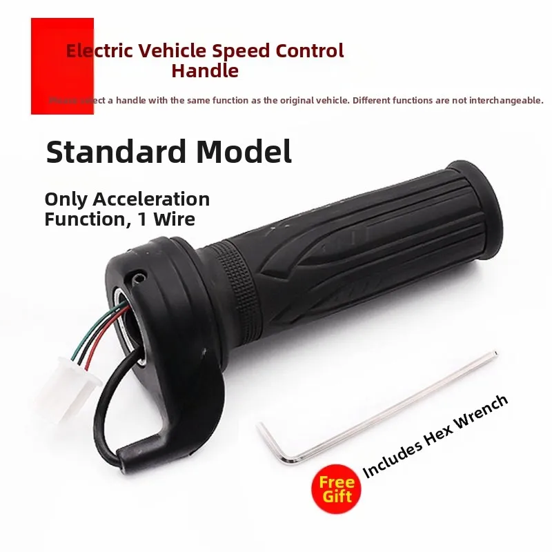 48V Throttle Handle 135mm Speed Control Grip with Cruise Control Reverse and Three Speed for Electric Bike Fits 22mm