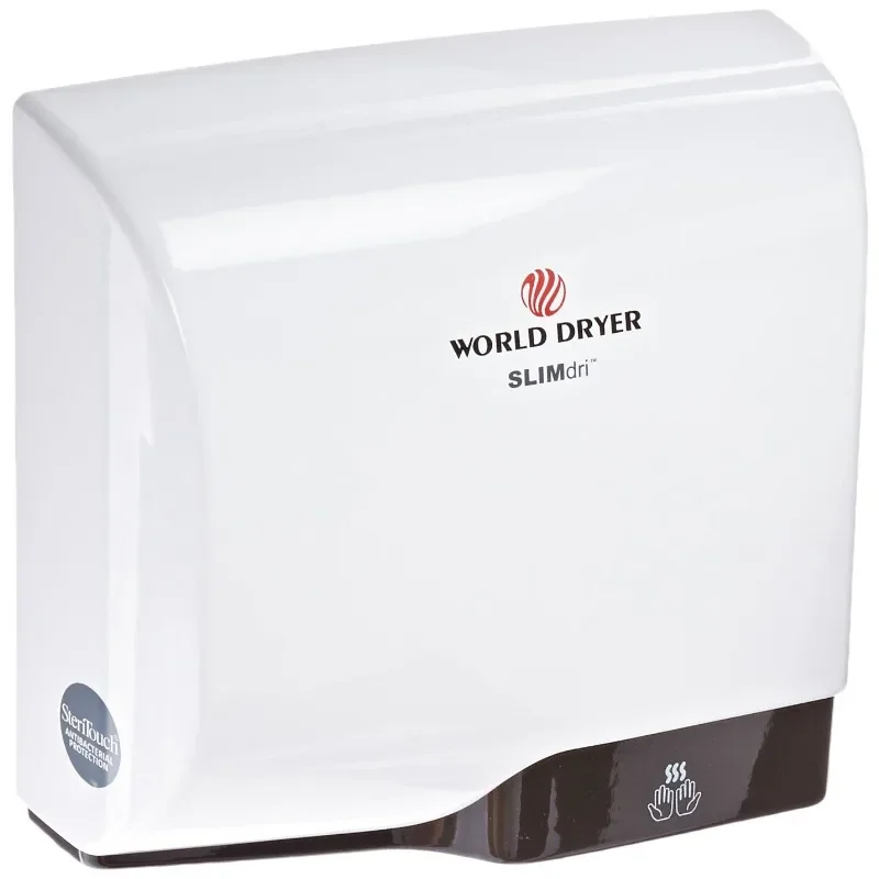 World Dryer L-974 SLIMdri Surface Mounted ADA Compliant Automatic Hand Dryer with Aluminum White Cover