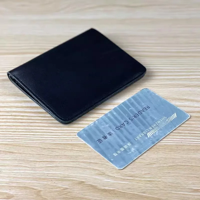 

Leather Wallet Men's ort Sle Soft Top Layer Cowhide Portable Thin Simple Cact Money Clip Card Holder