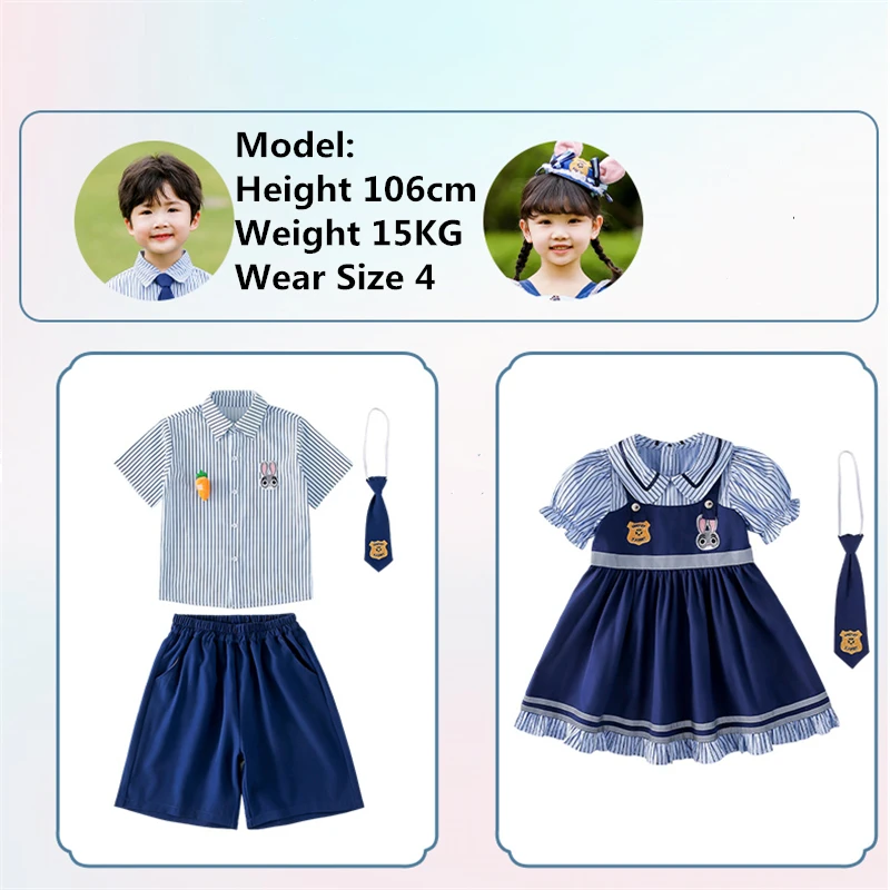 Korean Japanese Kids School Uniform Cosplay Clothing Set Baby Girl Lolita Dress Boy Performance Clothes Suit Child Dance Wear - Image 5