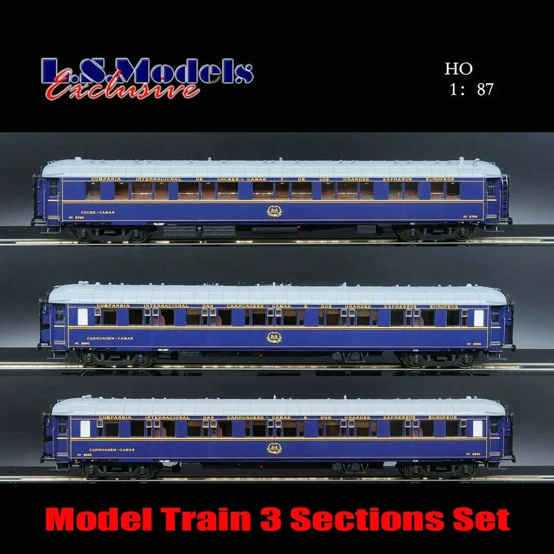 

HO 1/87 Train Model L.S.MODEL LSM Exquisite CIWL Orient Express Coach 1950S First Class Sleeper Car Three Sections