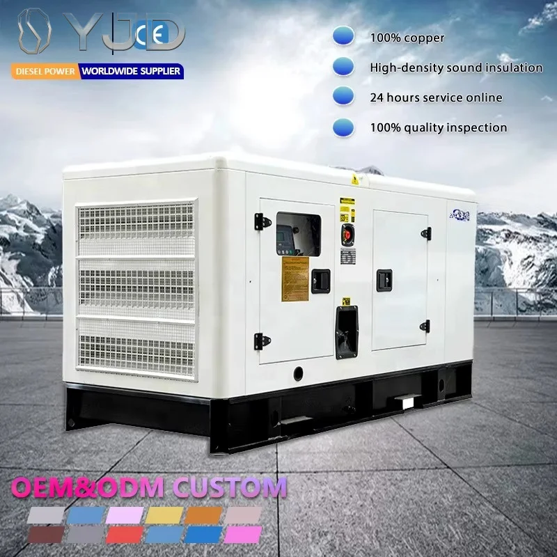 30kw Philippines Portable Single Phase Silent diesel Generators Set 30kv 120v 220v on Wheels