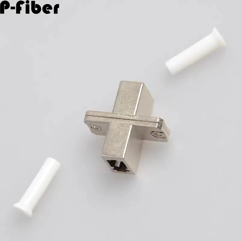 LC simplex adapter 5pcs metal LC flange coupler optical fiber jumper connector SM MM OM1 OM2 OM3 OM4 good quality P-fiber