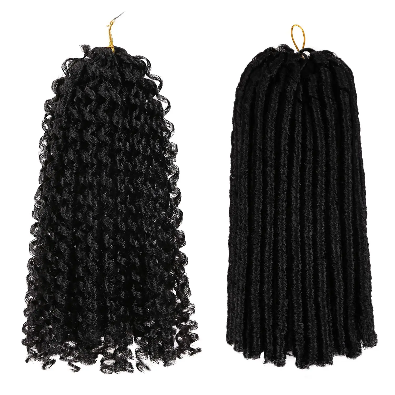 Urban Soft Dread Synthetic Crochet Hair - 4 Packs Straight Faux Locs Crochet Soft Locs Braids 2 STYLE in ONE
