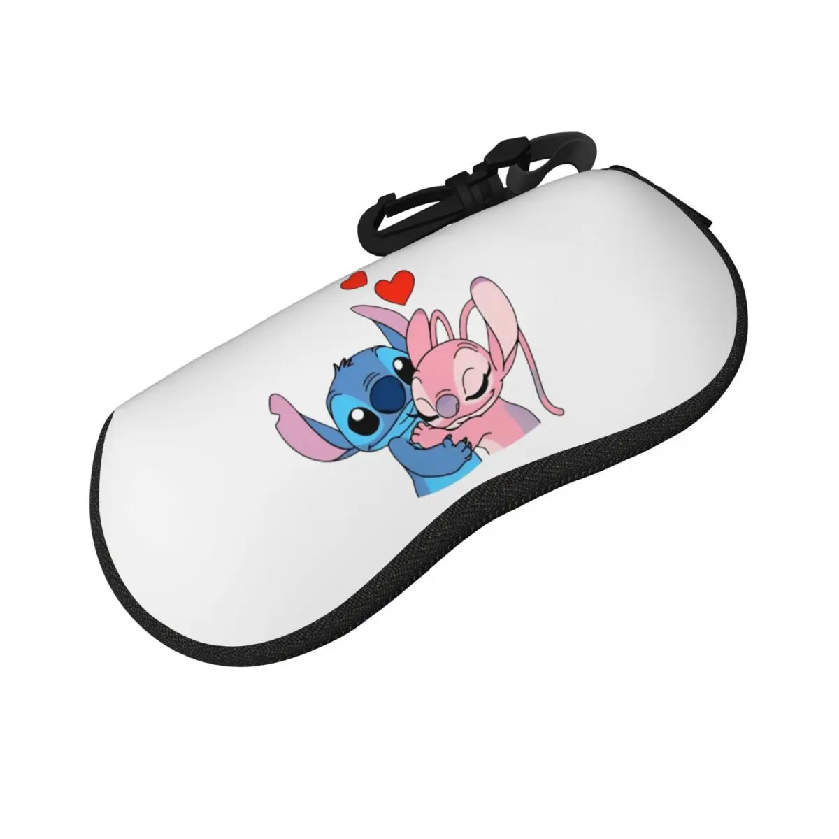 Stitch And Angel Glasses Case Key Chain Sunglasses Case Fashion Travel Glasses Box Men Women Eyewear Box