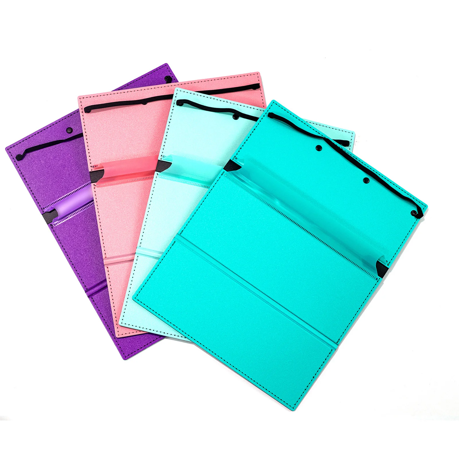 Tri-Fold Clipboard Folder with Strong Metal Clip Document Holder Writing Board Portable Foldable Clipboard for Nurses Doctors