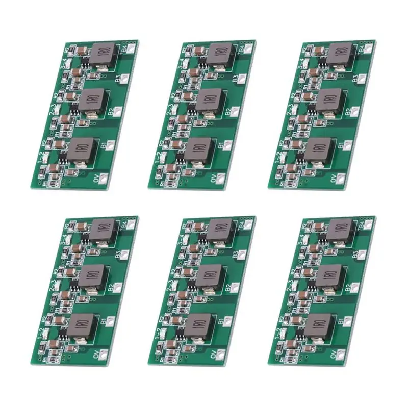 ABRI-6X 4S 1300MA Active Equalizer Balancer 18650 Lithium Lifepo4 Battery Protection Board BMS Board Energy Transfer Board