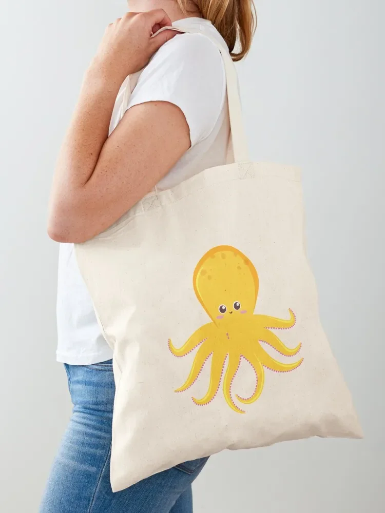 Yellow Octopus Tote Bag Women's tote bag tote bag men's shopper women